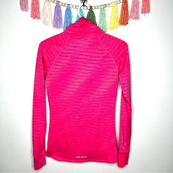 Under Armour Long Sleeve Hot Pink Turtle Neck Fitted Athletic Shirt Size Medium - Picture 10 of 14